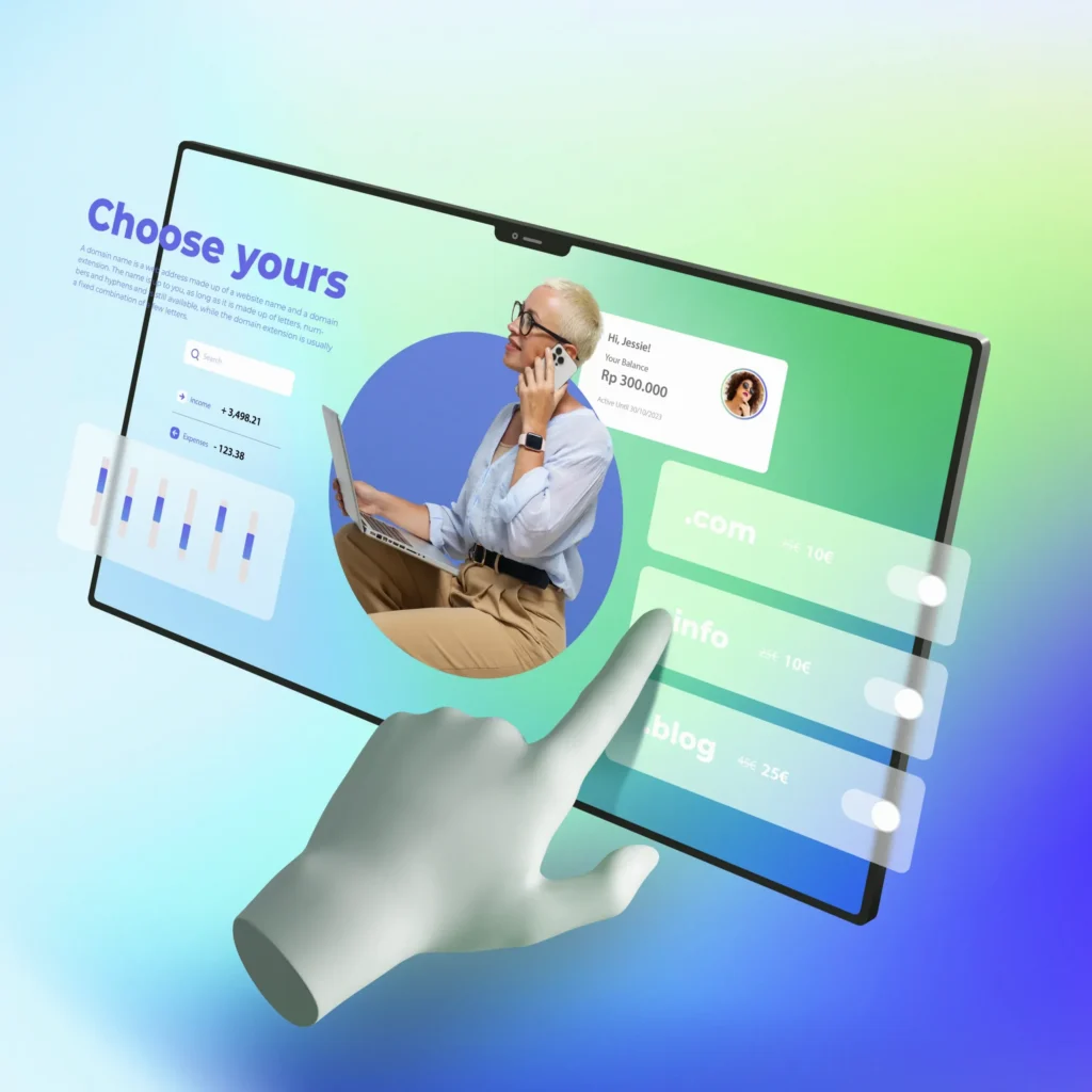 Illustration de l’hébergement et de la création d’un site web professionnel